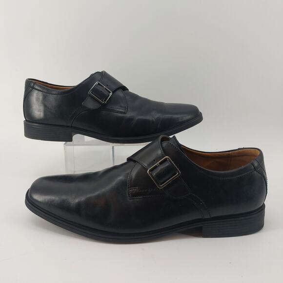 Men's Black Leather Oxfords - Picture 6 of 10